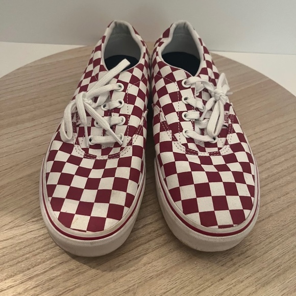 Vans Other - Vans Red Checkerboard Sneakers Men’s 9